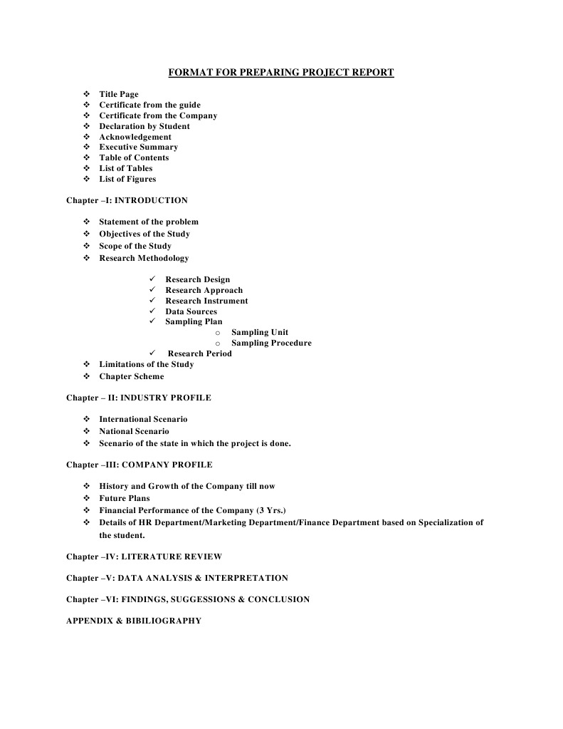 Project Report Preparation Guide | PDF
