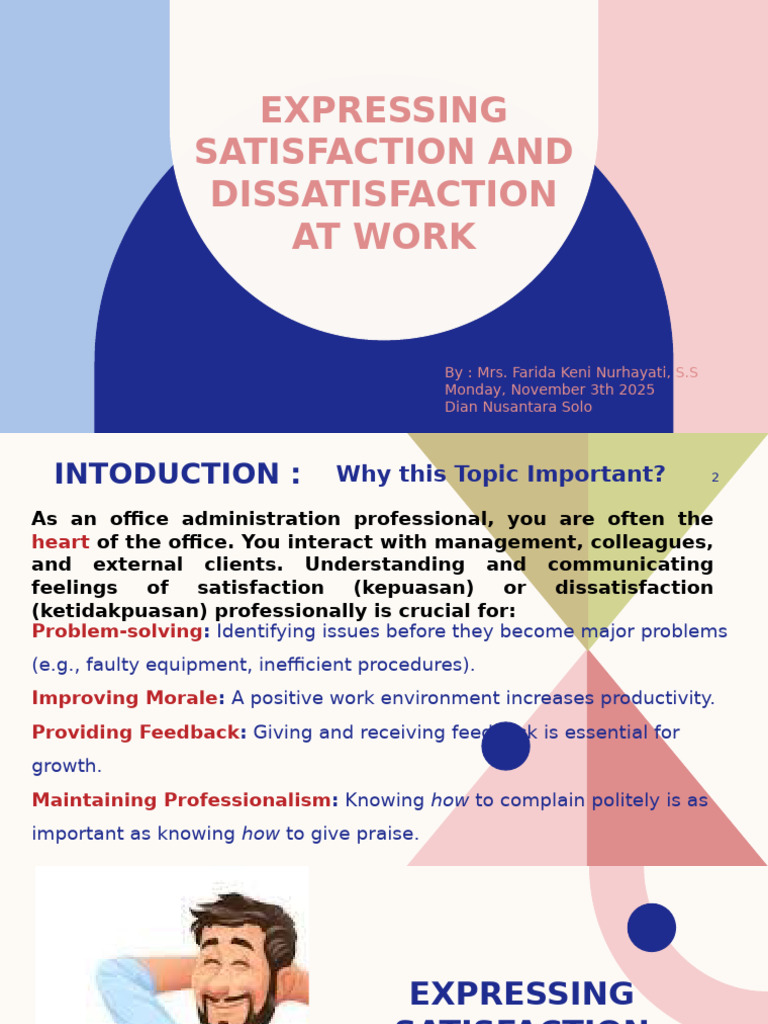 Expressing Satisfaction and Dissatifaction | PDF