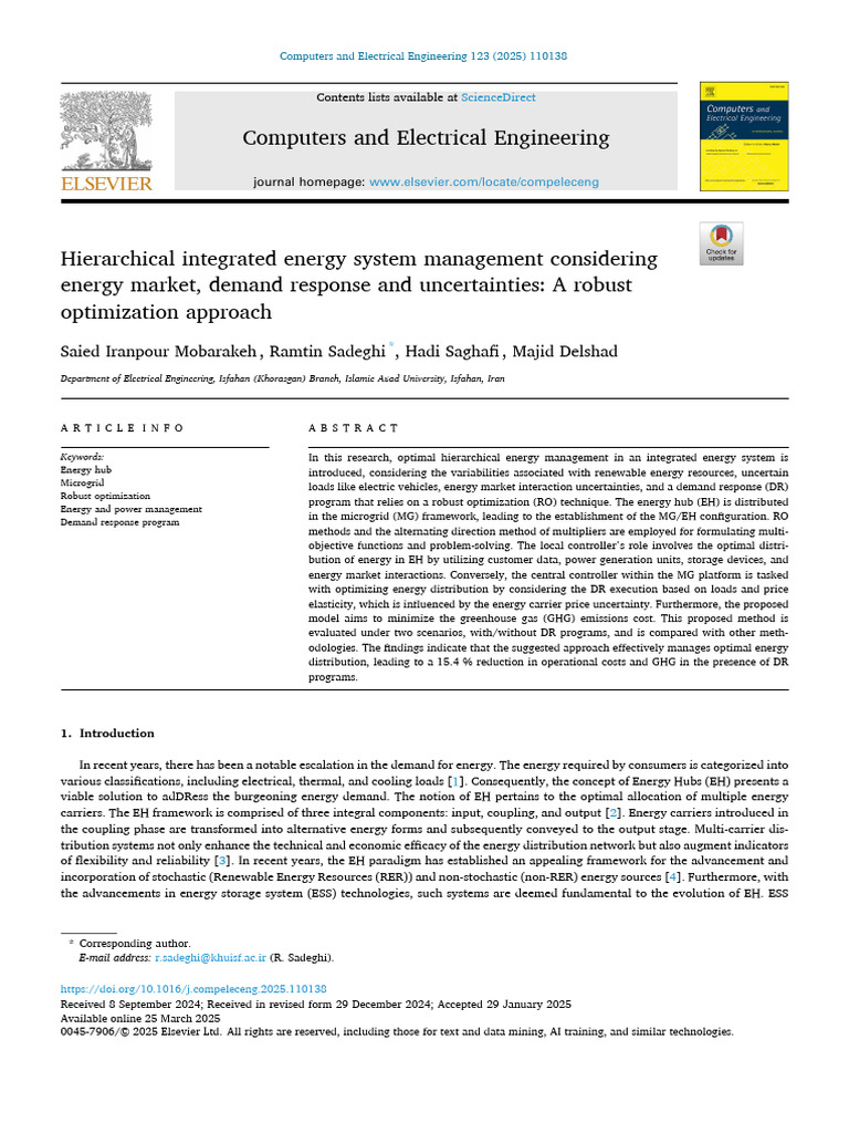 Hierarchical Integrated Energy System Management Conside 2025 Computers ...