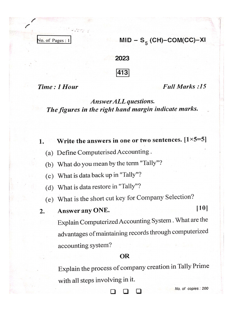 5th Sem Questions | PDF