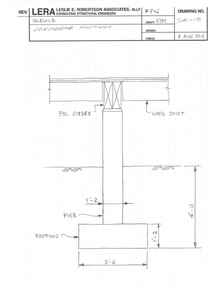 SK-13 - 2012!08!08 Concrete Footings | PDF