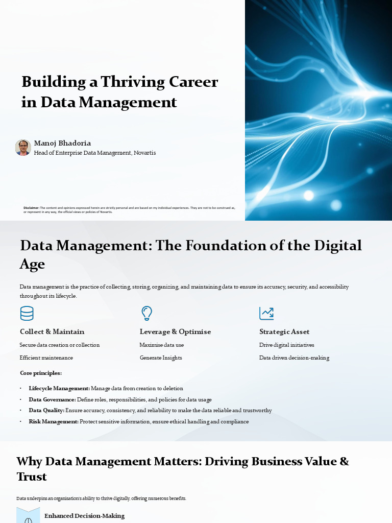 Career Growth in Data Management | PDF | Data Management | Data