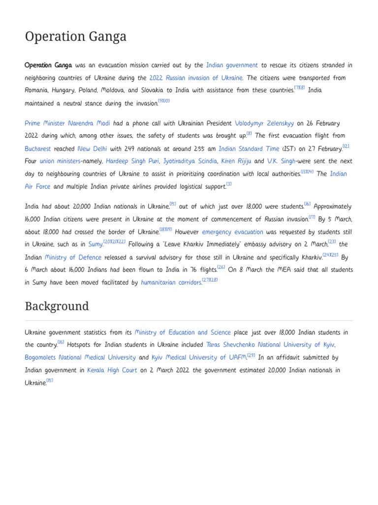 Operation Ganga - Wikipedia | PDF