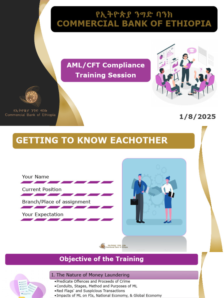 AML/CFT Training Overview for Banks | PDF | Money Laundering ...
