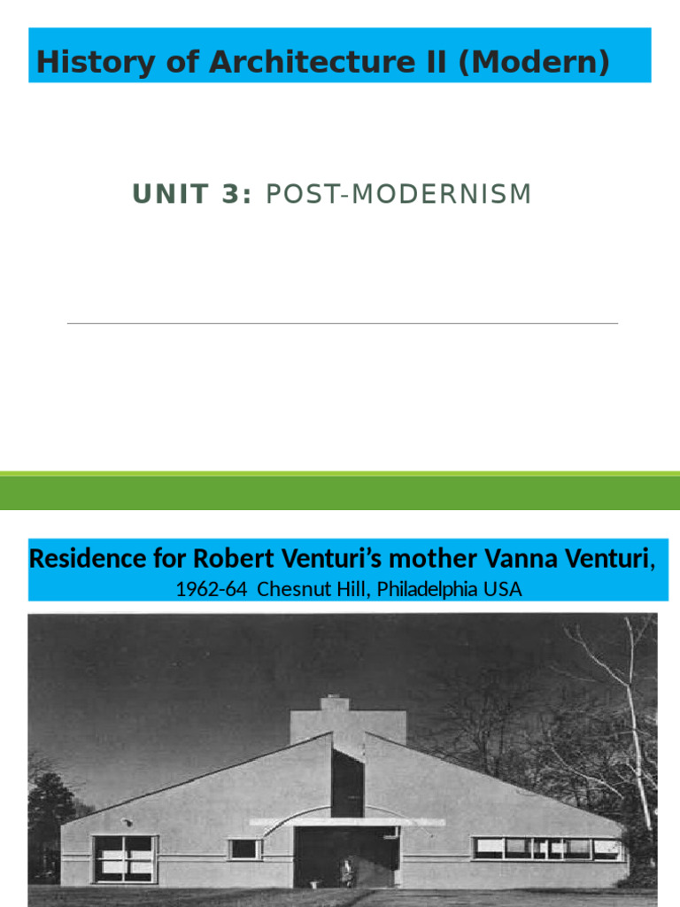 Unit 3 Post Modern Architecture_ Sketches | PDF