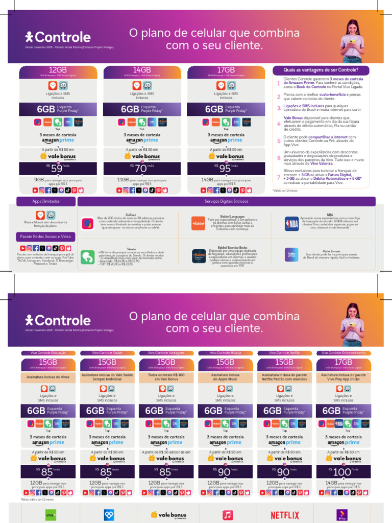 Planos Vivo Controle: Vantagens e Benefícios | PDF | Aplicativo para ...