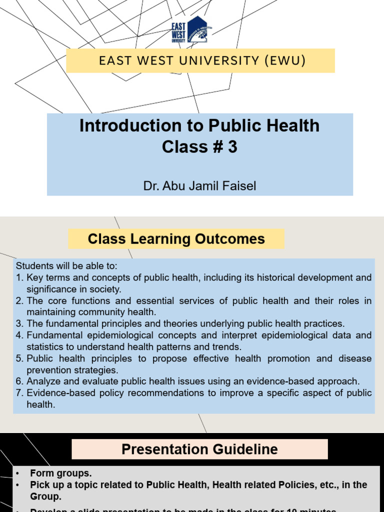 Public Health Overview and Guidelines | PDF | Public Health | Epidemiology
