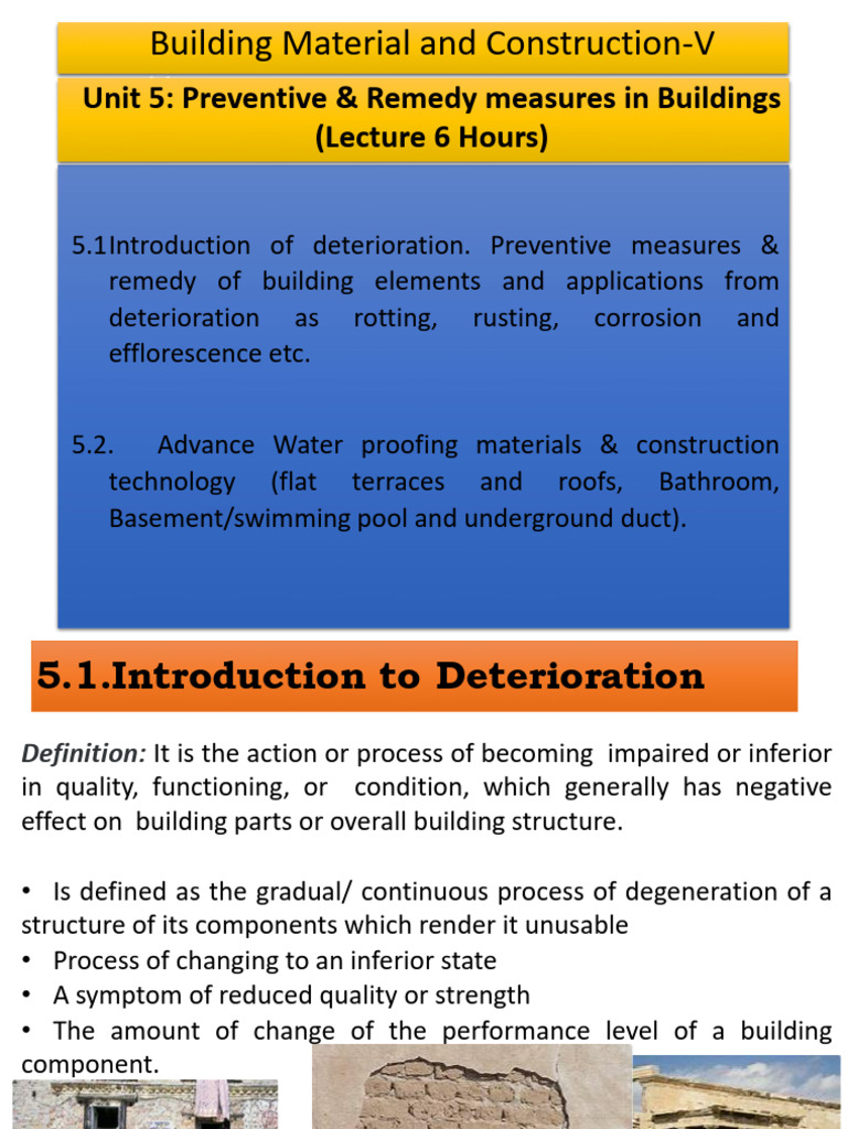 Preventing Building Deterioration Techniques | PDF | Corrosion | Rust