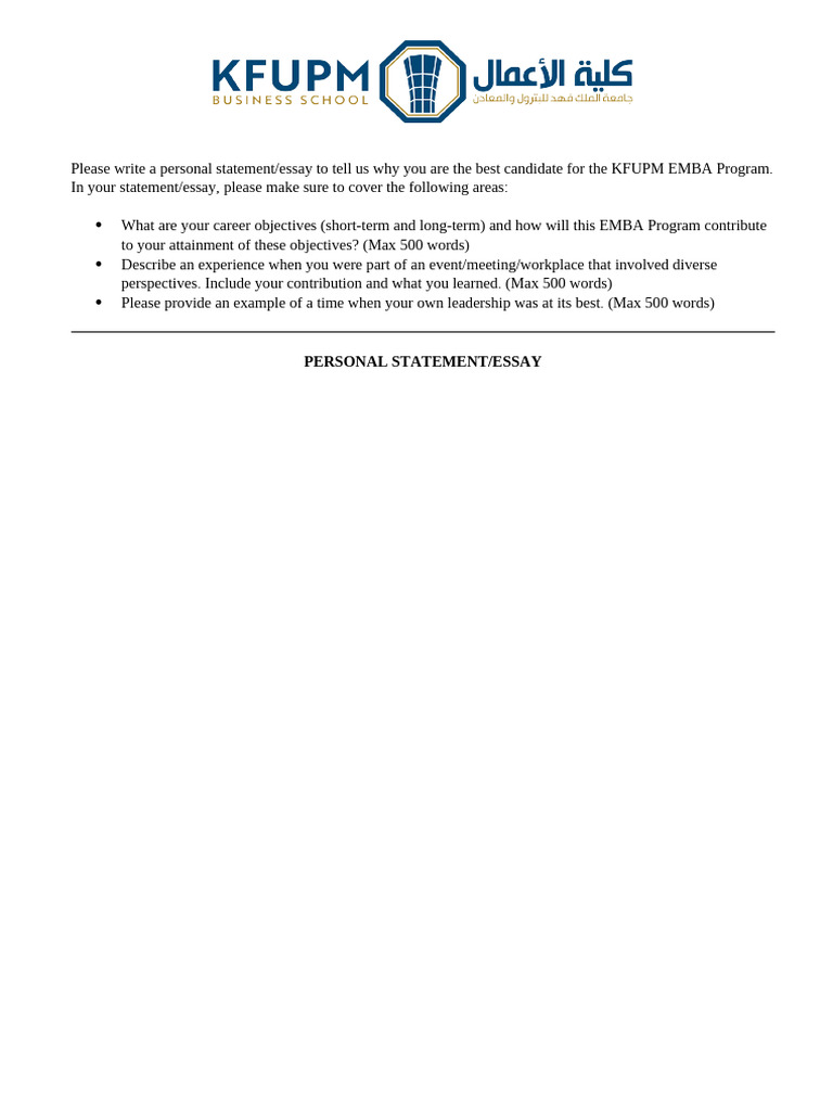 A Personal Statement Essay Sample | PDF