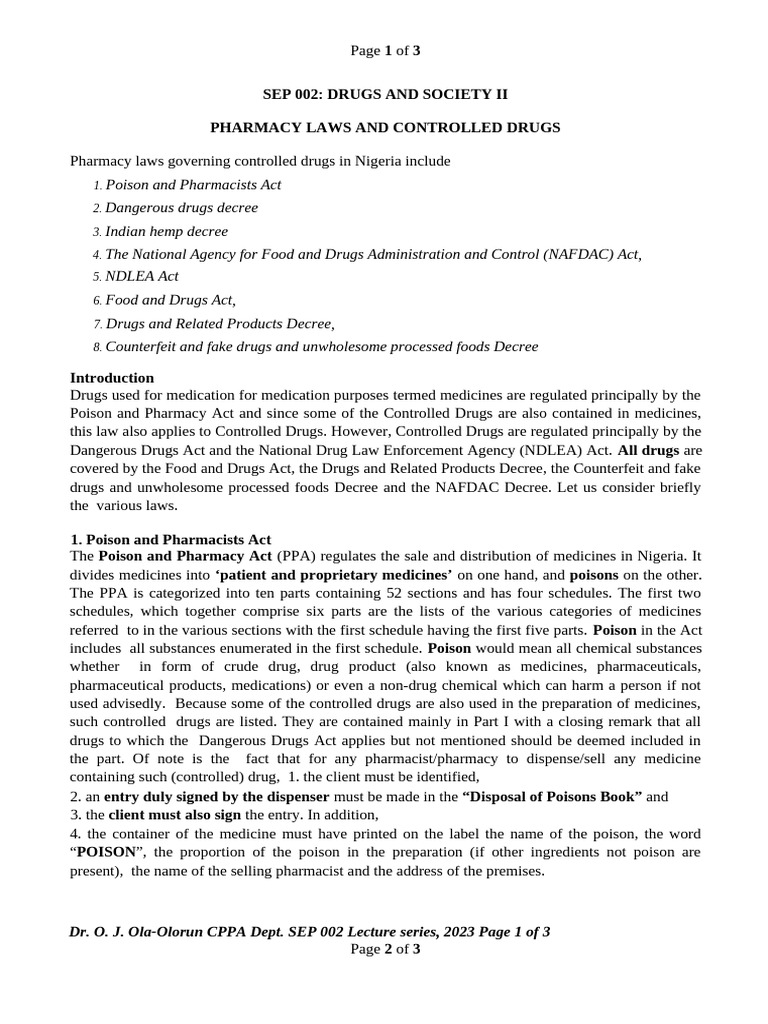 Sep002 Laws | PDF | Narcotic | Drugs
