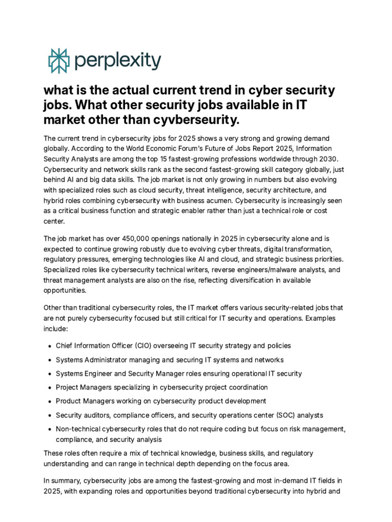 What Is The Actual Current Trend in Cyber Security | PDF | Security ...