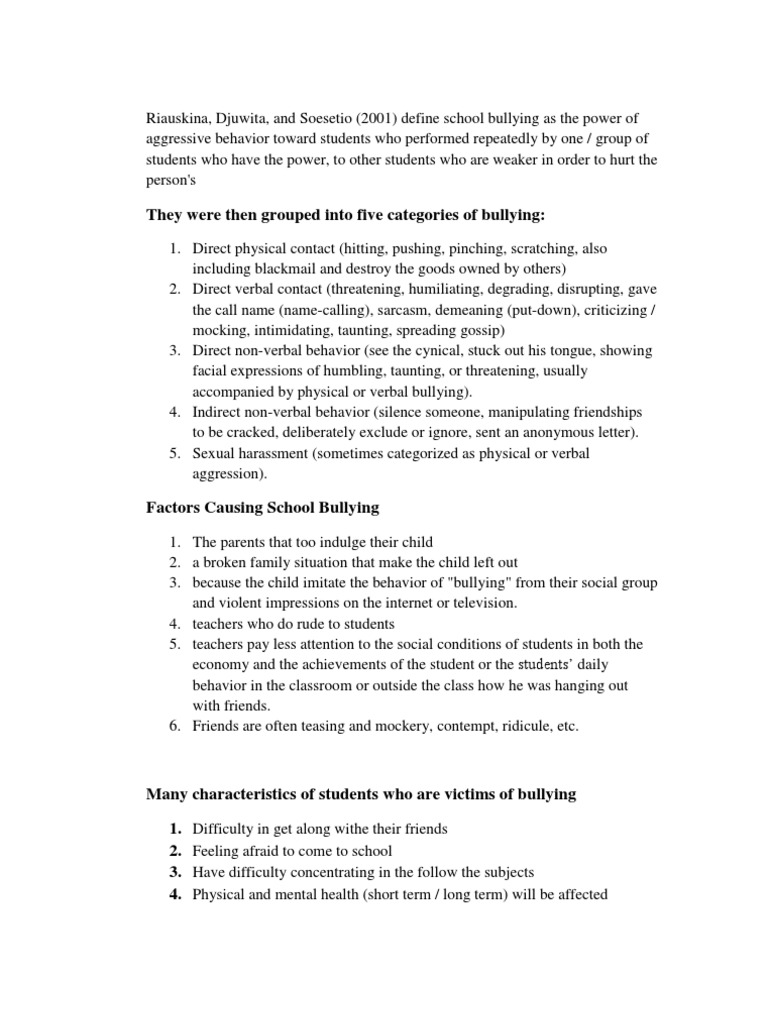 Understanding and Preventing School Bullying | PDF | Bullying | Adolescence