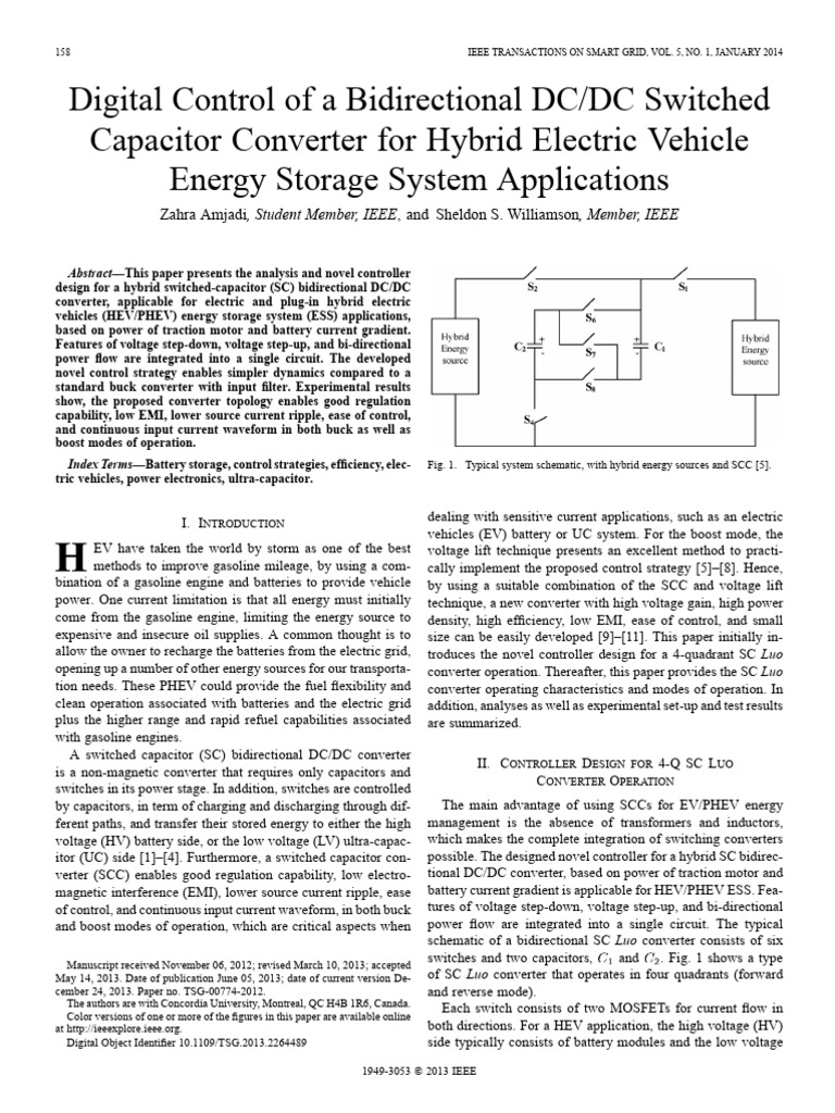 Digital Control of A Bidirectional DC/DC Switched Capacitor Converter ...