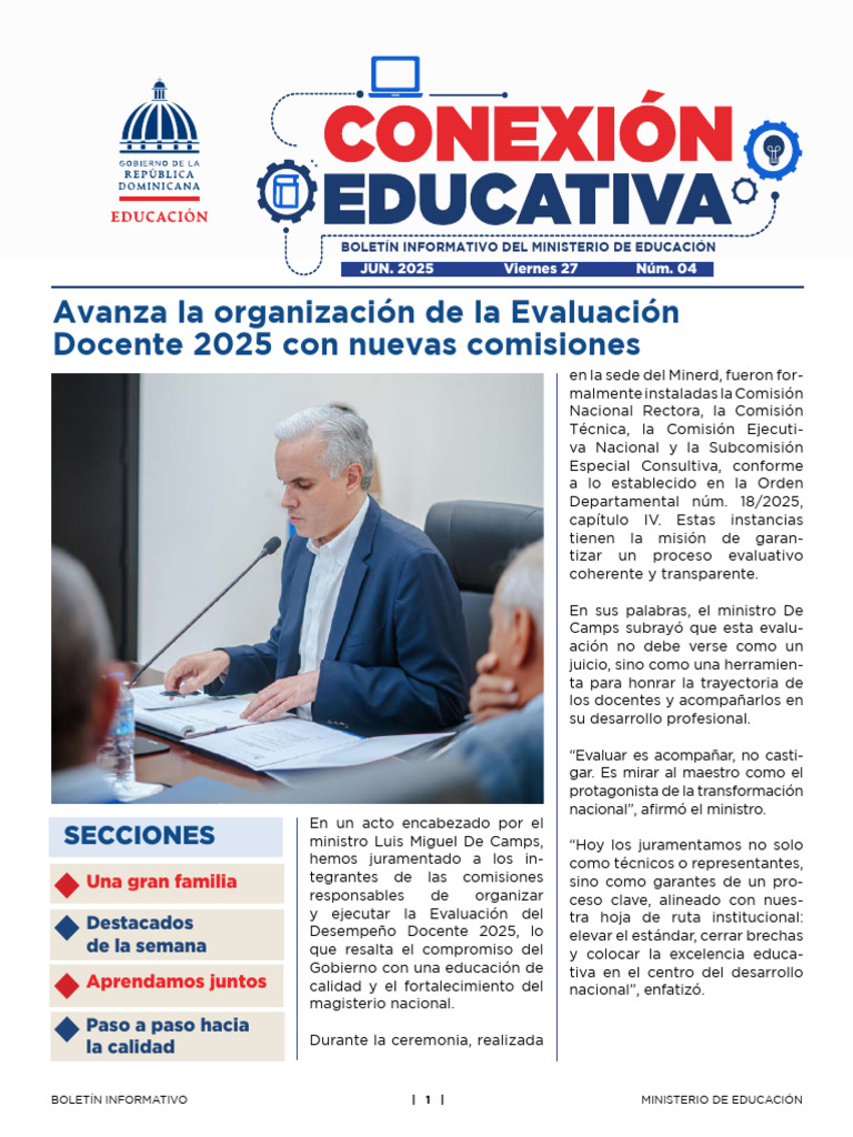Avances en Educación y Evaluación Docente 2025 | PDF