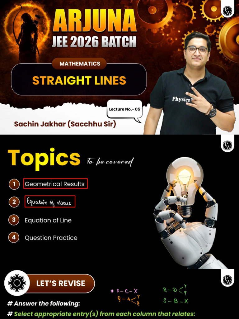 Straight Lines 05 Class Notes | PDF