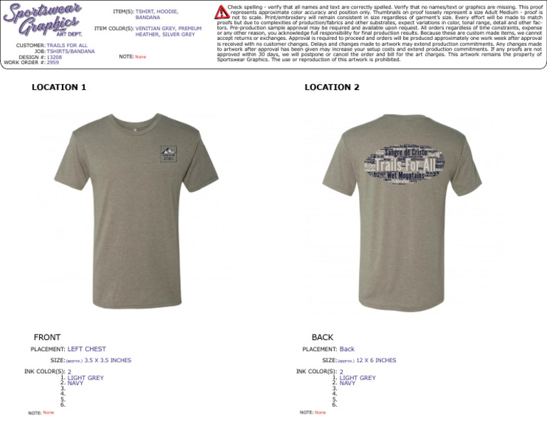 Custom Apparel Proof Details | PDF | T Shirt