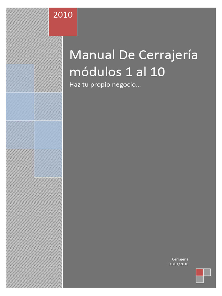 Nanopdf com Manual de Cerrajeria Modulos 1 Al 10 2 PDF Tornillo