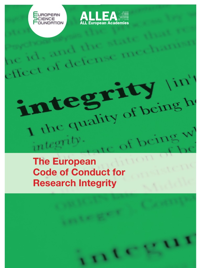 The European Code of Conduct For Research Integrity | PDF | Scientific ...