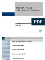 The SAP Audit Information System: Solution Management Financials Sap Ag