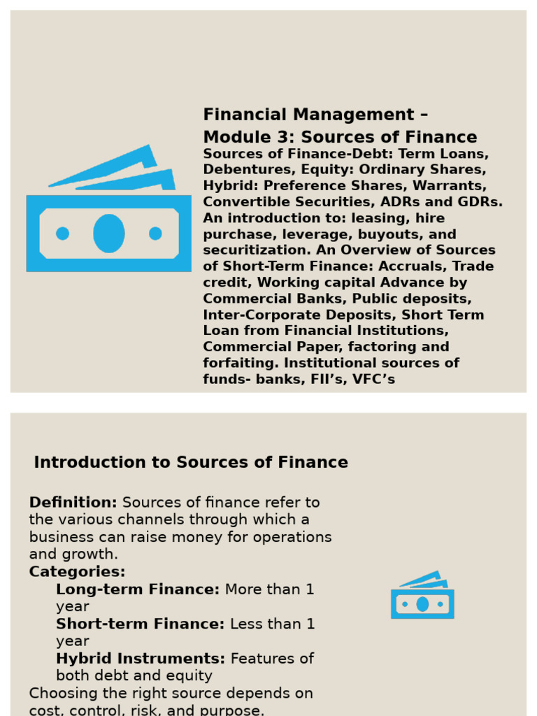 Understanding Sources of Finance | PDF | Preferred Stock | Warrant ...