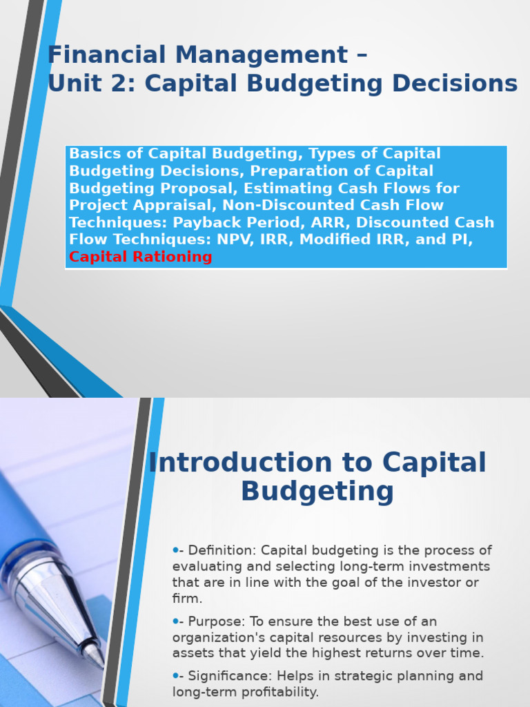 Capital Budgeting Decisions Explained | PDF | Capital Budgeting ...