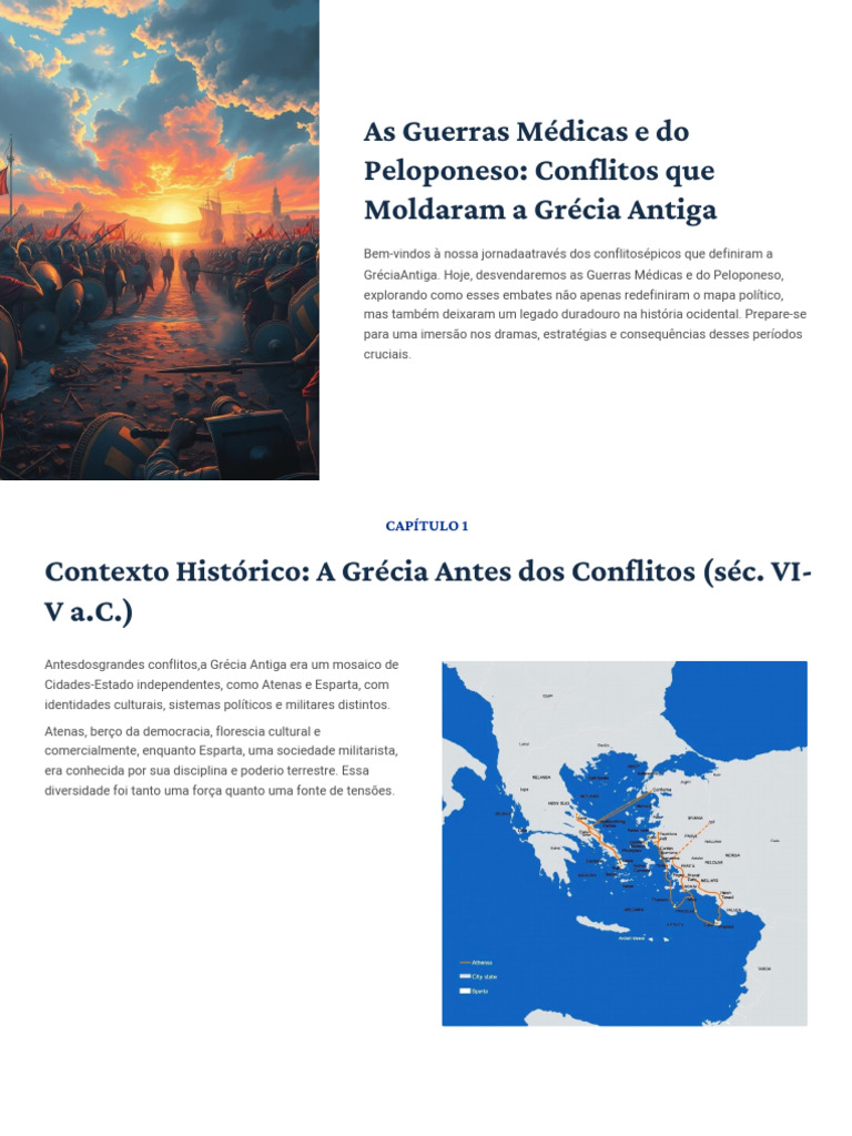 Guerras Médicas e do Peloponeso: Impactos | PDF | Guerras greco-persas ...