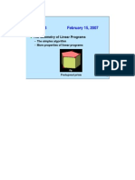 15.053 February 15, 2007: The Geometry of Linear Programs