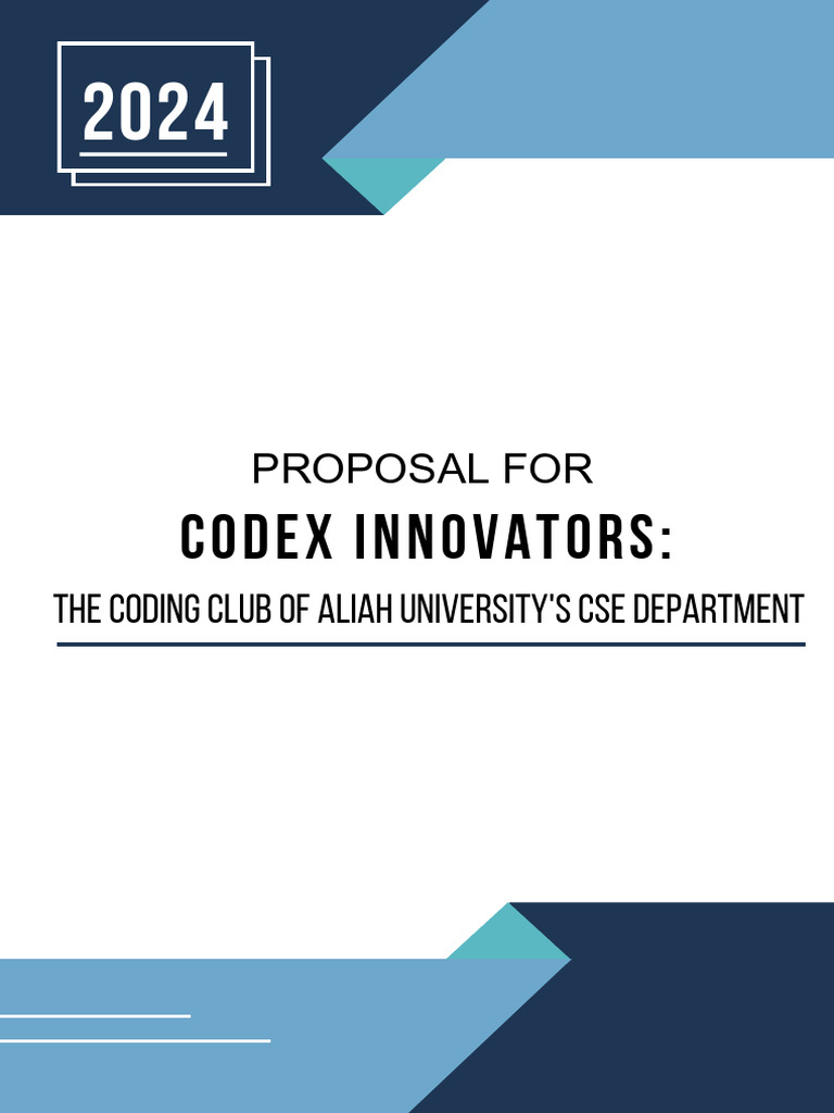 Proposal For CodeX Innovetors. | PDF | Computer Programming | Innovation