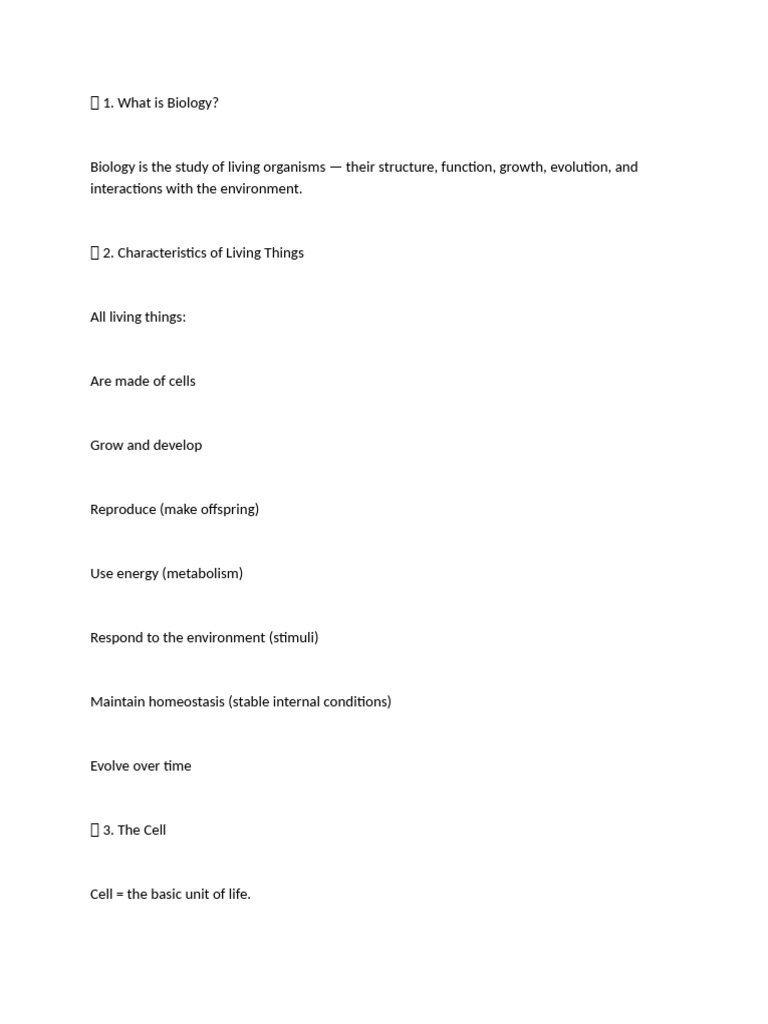 Introduction To Biology | PDF