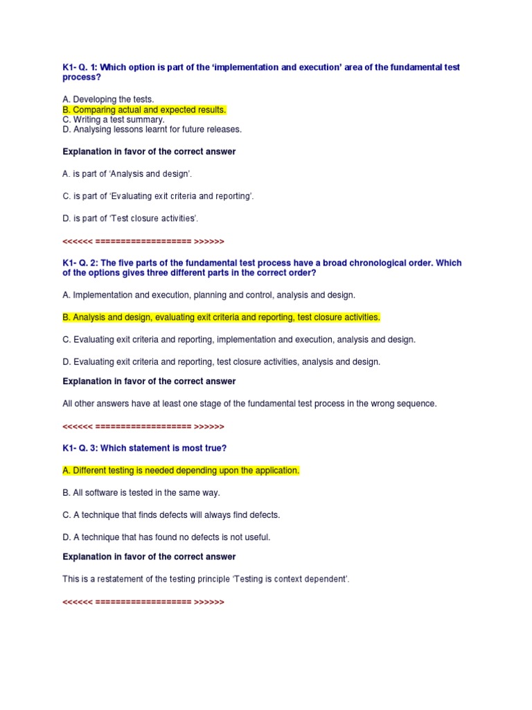 Key K-Level Questions in Testing | PDF | Software Testing | Software Bug