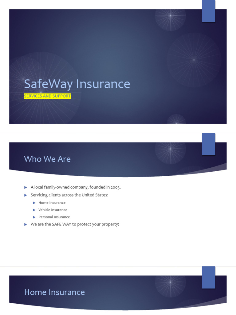 SafeWay Insurance: Home & Vehicle Coverage | PDF