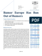 Rumor Europe Has Run Out of Rumors: Today's Market Headline
