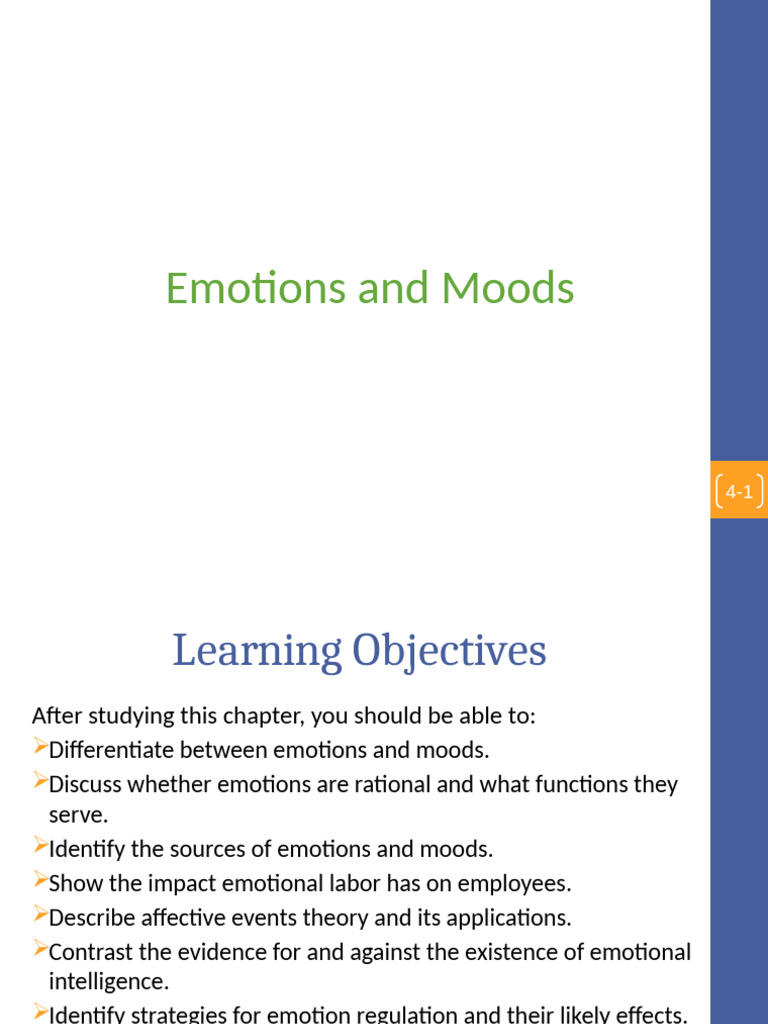 Understanding Emotions and Moods in OB | PDF | Emotions | Mental Health