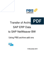 Transfer of Archived SAP ERP Data To SAP BW by PBS Software