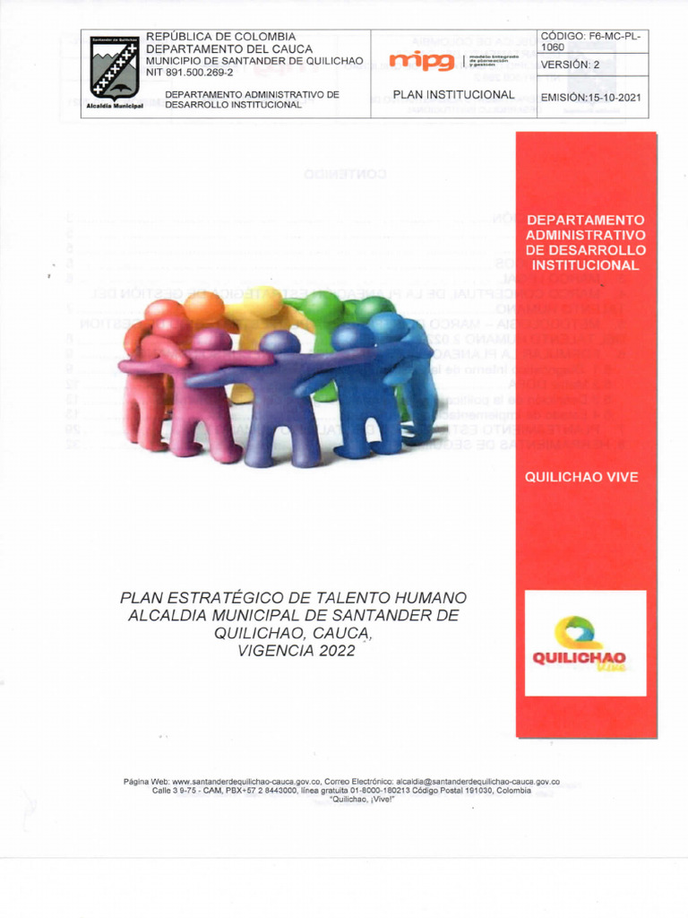 Plan Estrategico de Talento Humano 2022 | PDF