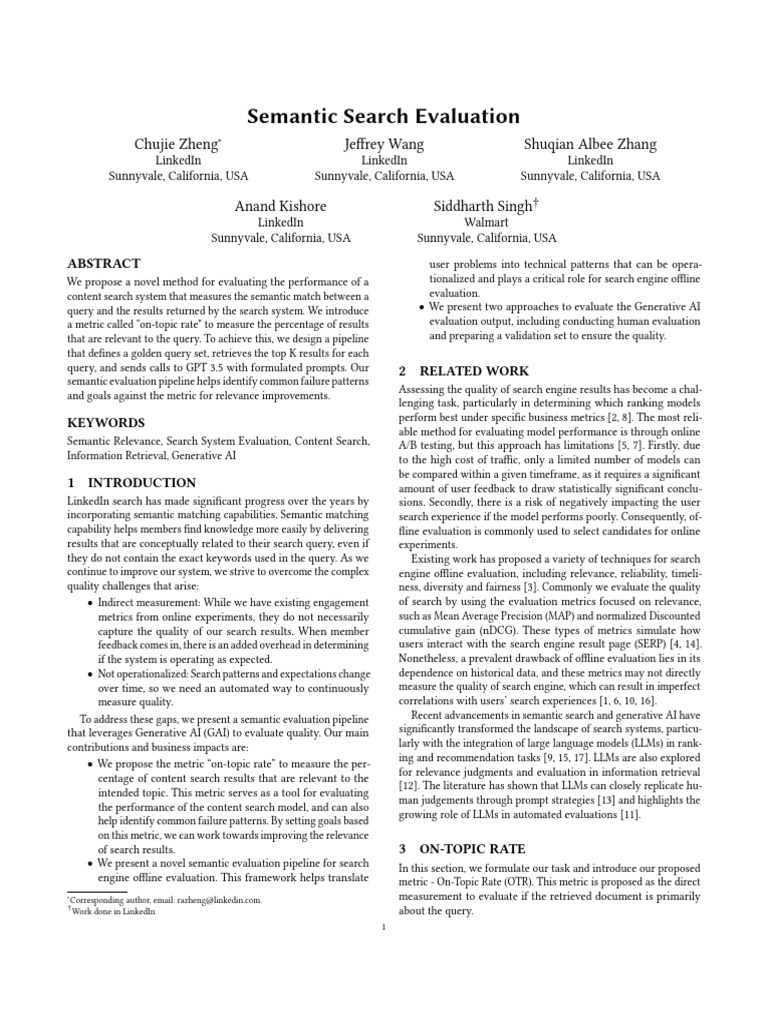 Evaluating Semantic Search Performance | PDF | Information Retrieval ...