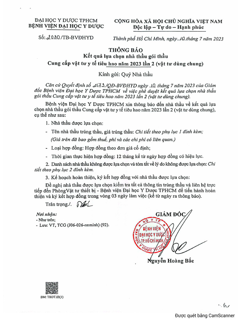 BV Dhyd HCM - Qd2173 | PDF