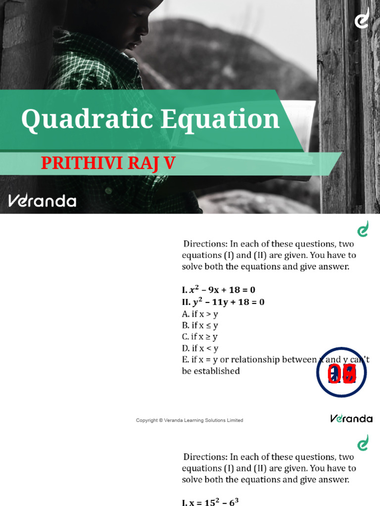 Quadratic Equaton (1) | PDF | Equations | Mathematical Objects