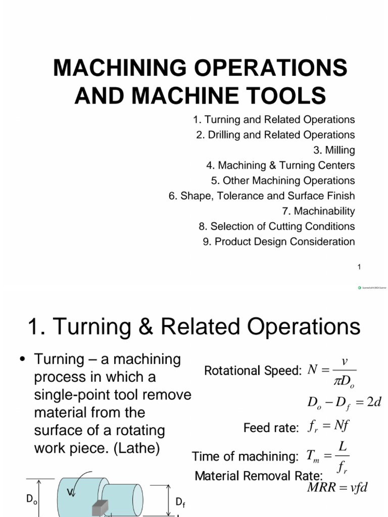 Machining Operations | PDF