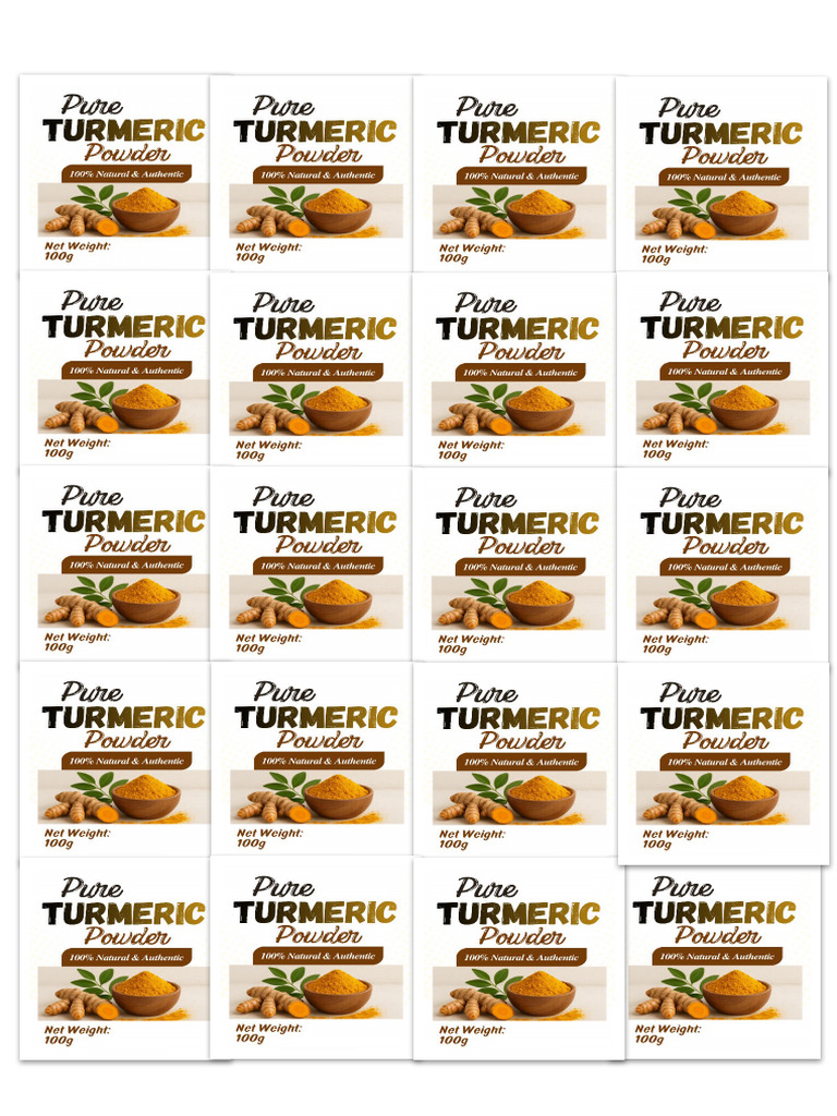 Pure Tumeric 100g | PDF