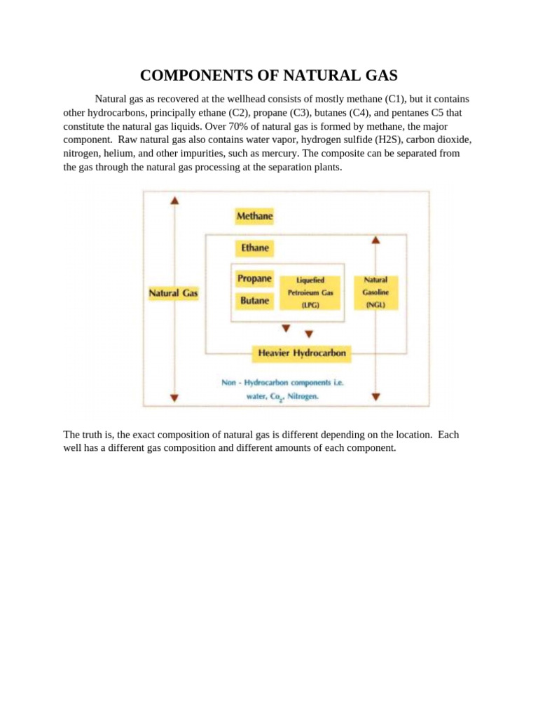 Main Constituents of Natural Gas | PDF | Natural Gas | Natural Gas ...