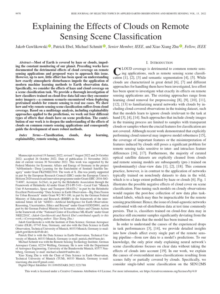 Cloud Effects on Remote Sensing Classifiers | PDF | Accuracy And ...