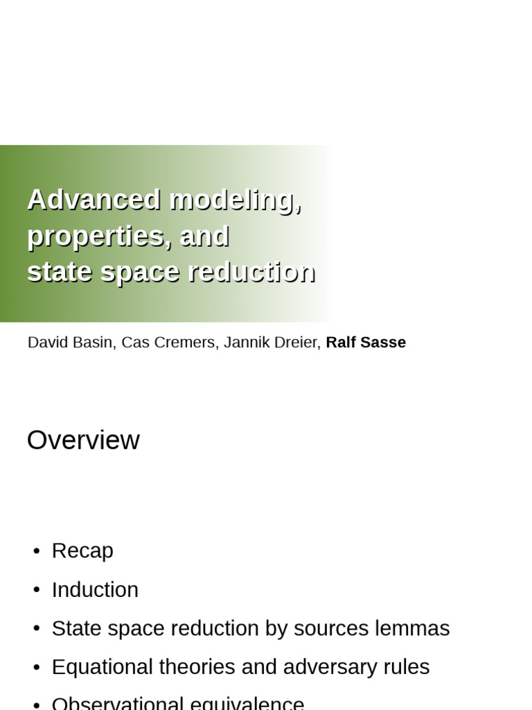 Advanced State Space Reduction Techniques | PDF | Auction | Key ...