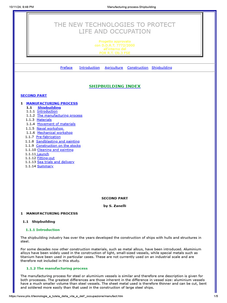 Manufacturing Process Shipbuilding | PDF | Pipe (Fluid Conveyance) | Ships