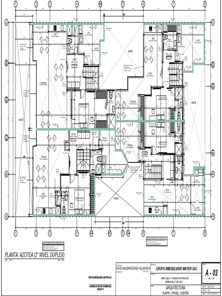 Diseño de Azotea para Dúplex Moderno | PDF