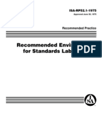Recommended Environments For Standards Laboratories