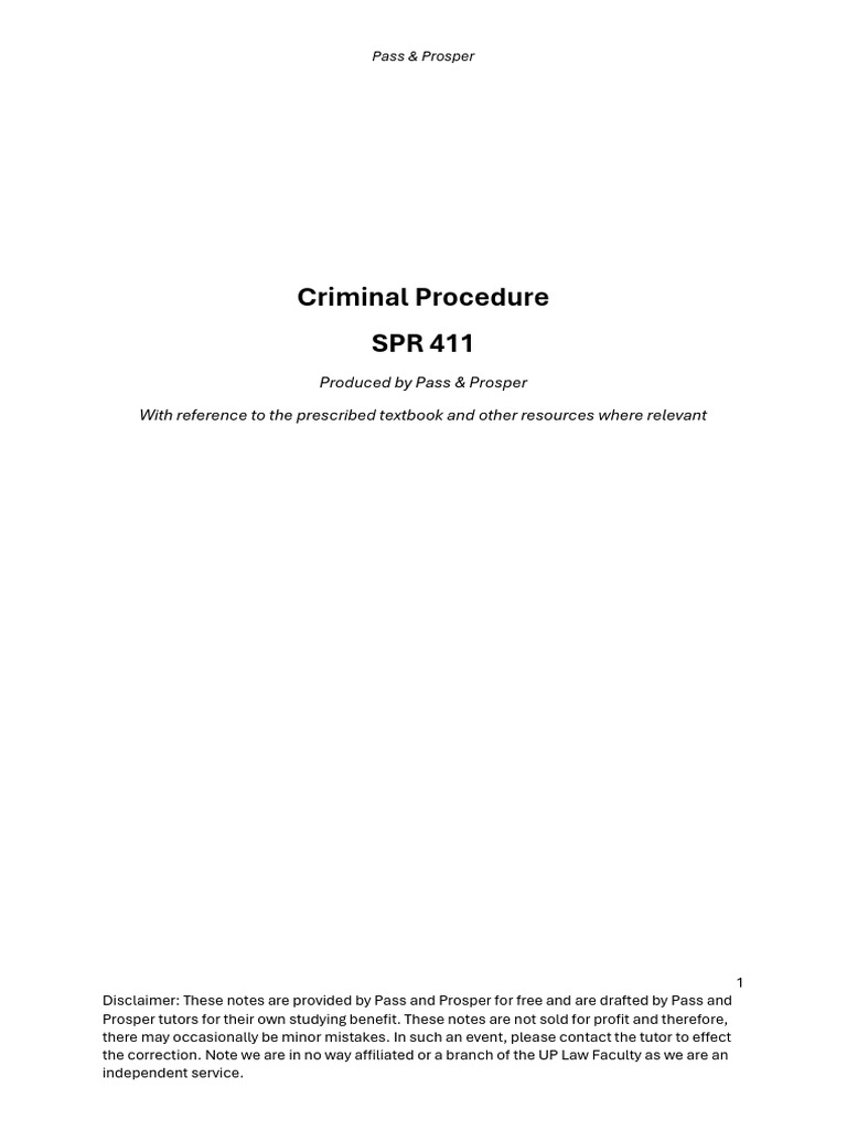 SPR 411 Notes 2025 FINAL CORRECTED VERSION | PDF | Presumption Of ...