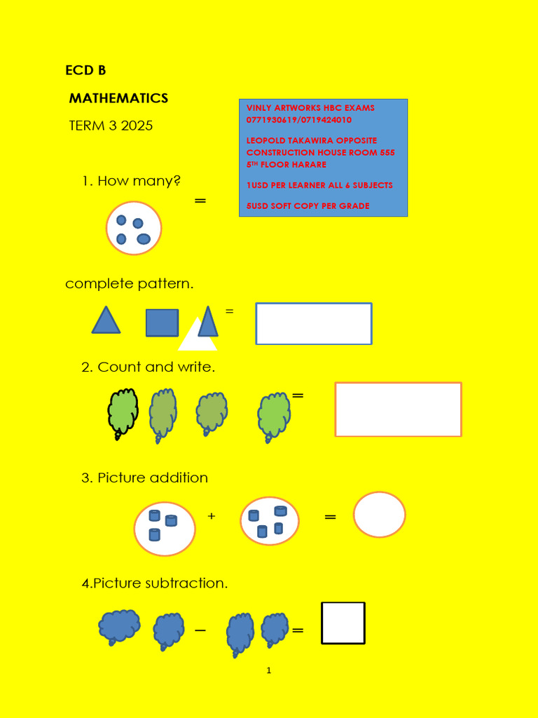 Ecd B 3rd Term Mathematics | PDF | Chess | Chess Theory