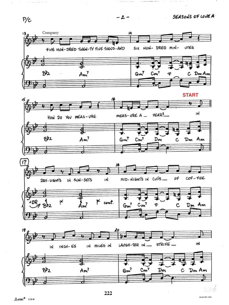 Seasons of Love | PDF