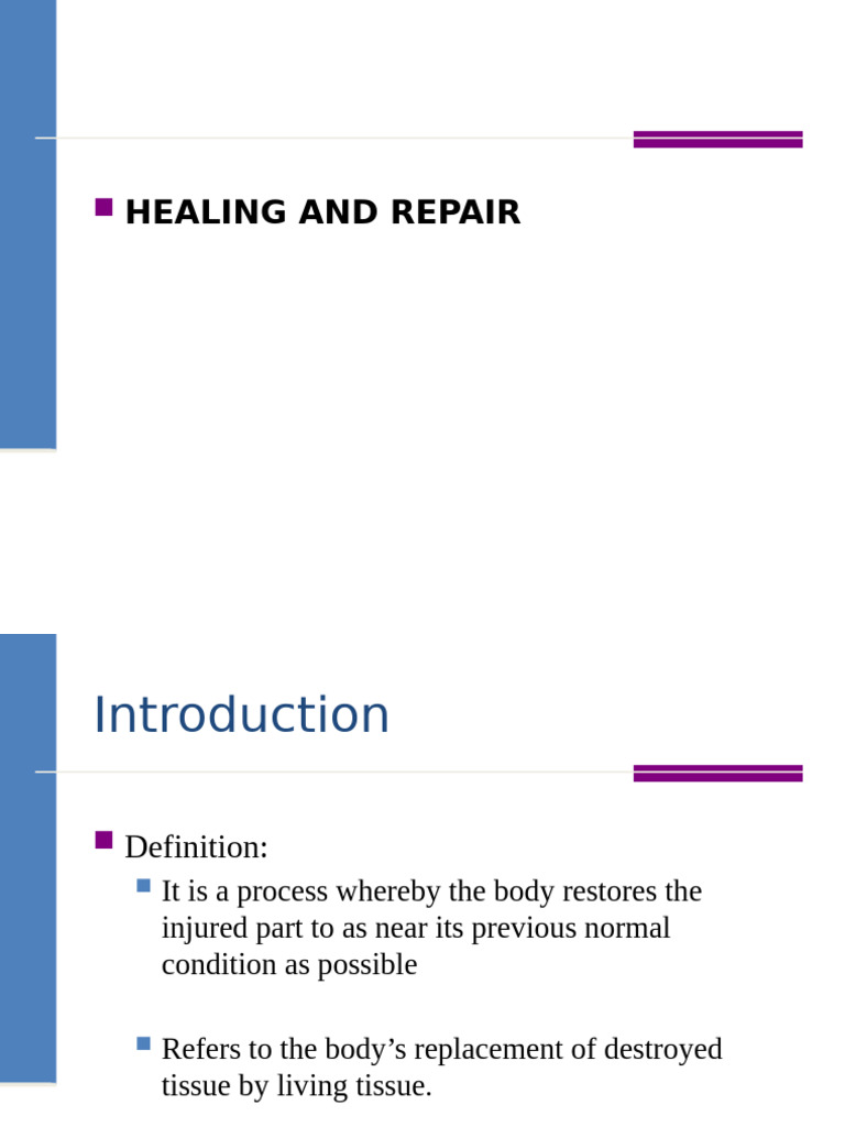 Healing and Repair Processes Explained | PDF | Wound Healing | Angiogenesis